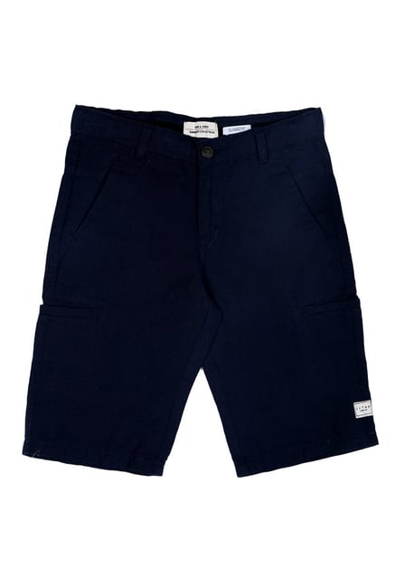 Gini & Jony Kids Navy Solid Bermuda