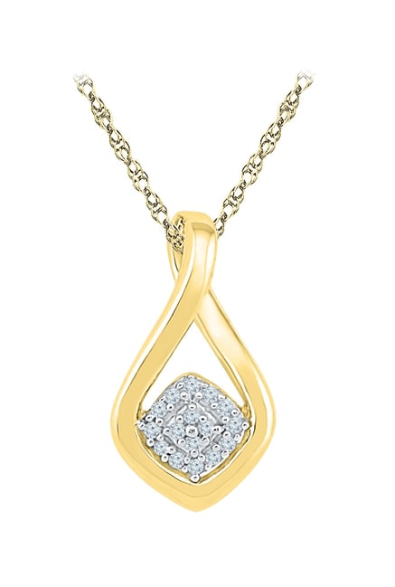 Sri Jagdamba Pearls Autumn 18kt Gold & 0.05 ct Diamond Pendant