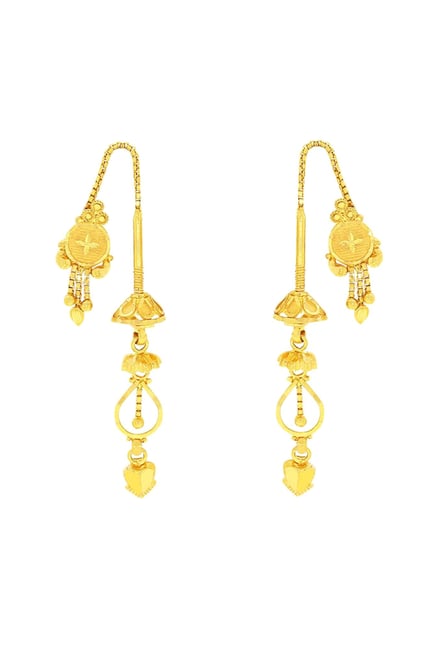 earrings designs gold at kalyan jewellers