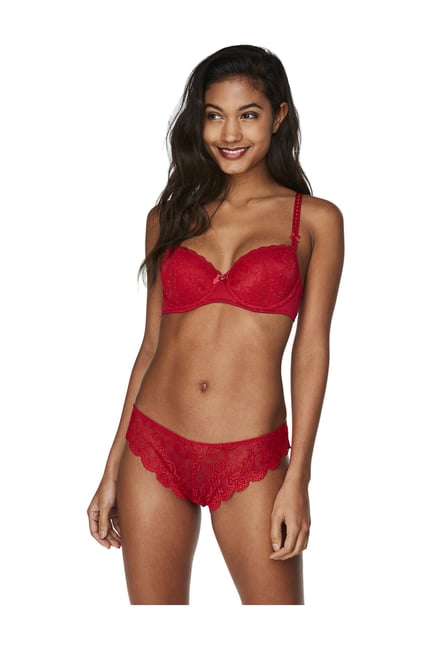 Buy Hunkemoller Tango Red Under Wired Padded Bra for Women Online