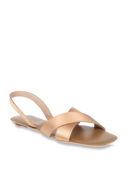 catwalk golden sandals