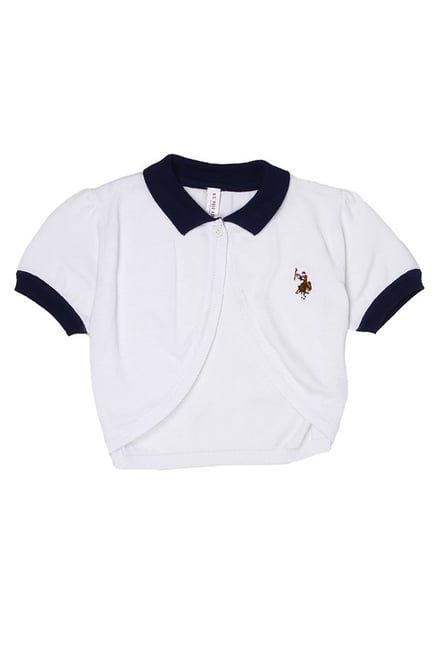 U S Polo Assn U.S. Polo Assn. Kids White Solid Shrug