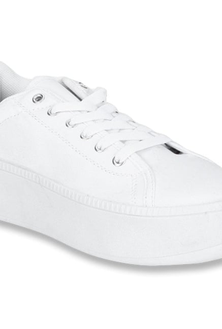 truffle collection white solid sneakers