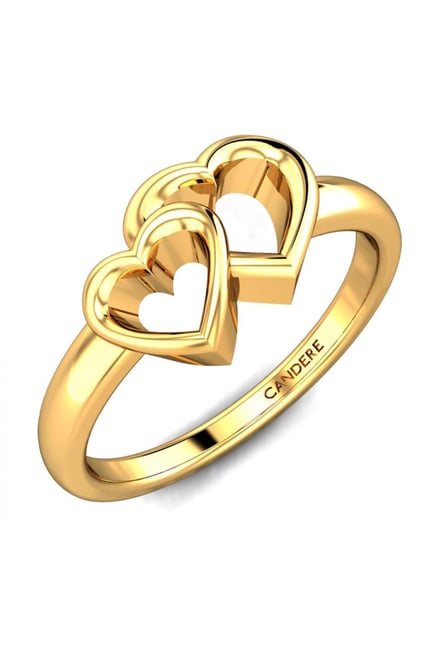 Buy Candere by Kalyan Jewellers Yutika Hearts 22k Gold Ring Online