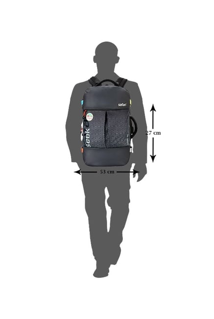 Buy Safari Black Textured Laptop Travel Backpack Online At Best Price ...