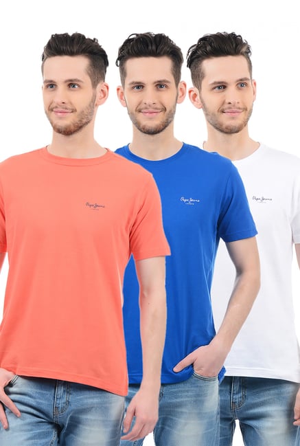 pepe jeans pack of 3 t shirts