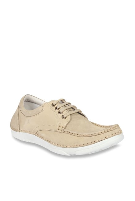 Franco Leone Men's Beige Casual Shoes