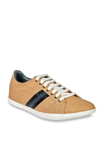 Franco Leone Men's Beige Casual Sneakers