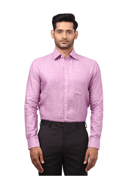 Raymond Purple Regular Fit Linen Shirt from Raymond at best prices on ...