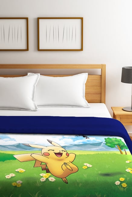 Buy Tangerine Pokemon Green Yellow Kids Double Bed Comforter