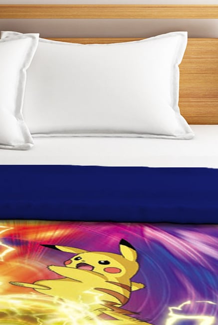 Buy Tangerine Pokemon Yellow Purple Kids Double Bed Comforter