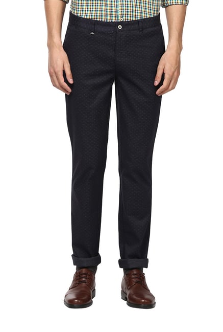 Buy PARK AVENUE Structured Polyester Viscose Slim Fit Men's Work Wear  Trousers | Shoppers Stop