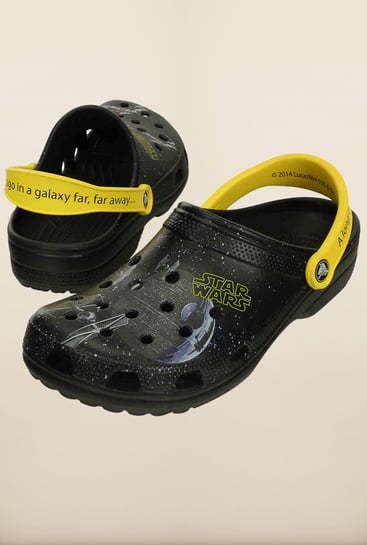 Buy Crocs Unisex Classic Star Wars Galaxy Black Clogs from top