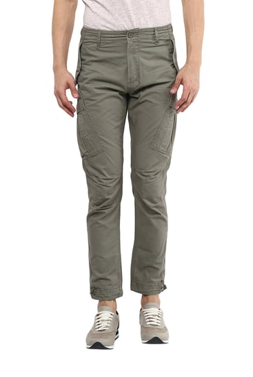 Buy Celio Sage Green Straight Fit Cargo Pants for Men Online  Tata CLiQ