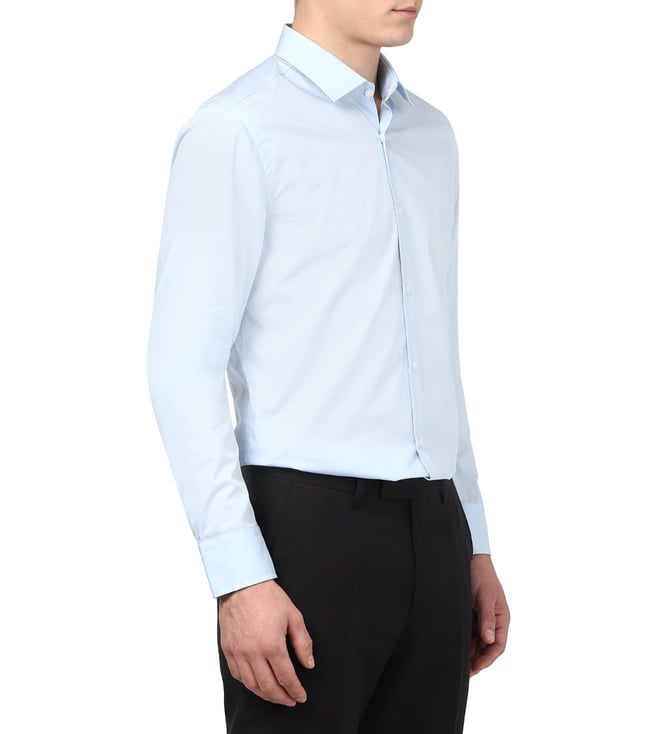 Buy Hugo Boss Blue Jenno Formal Shirt for Men Online Tata CLiQ Luxury