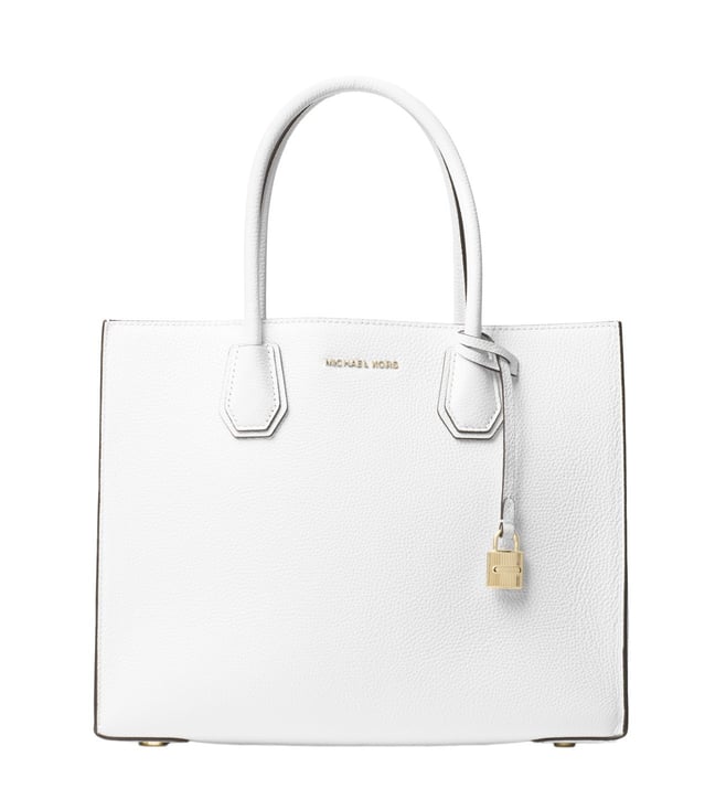 Buy Michael Michael Kors Mercer Optic White Tote Bag for Women Online ...