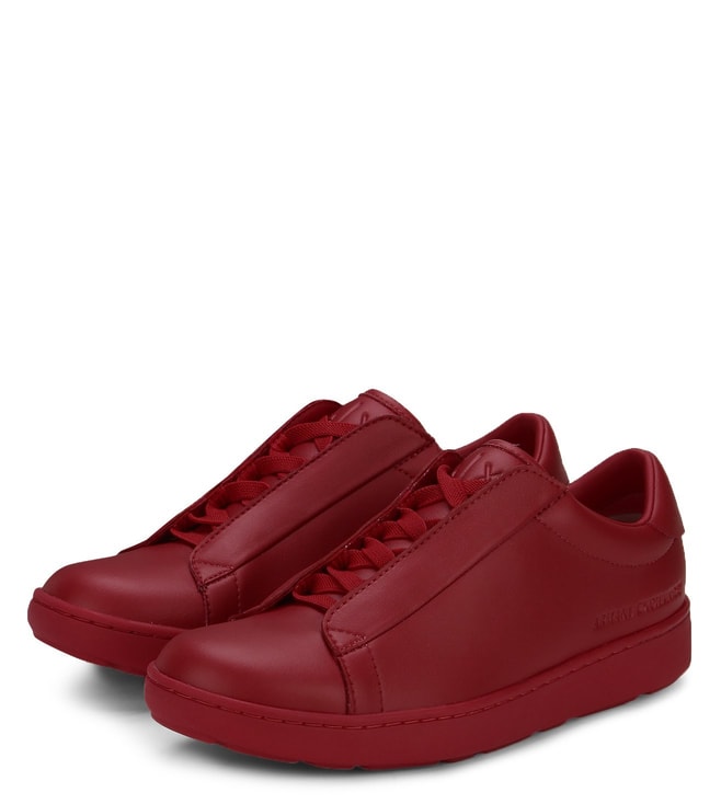 armani exchange red sneakers