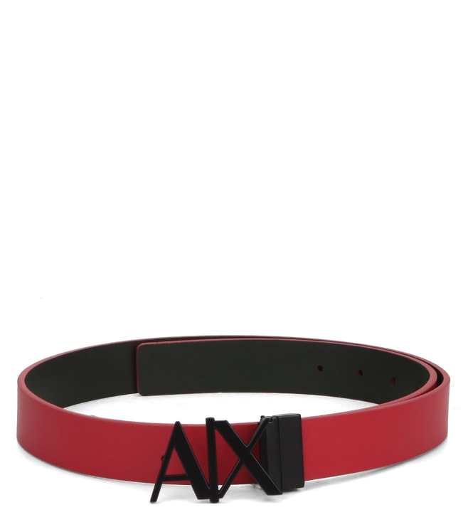Buy Armani Exchange Absolute Red & Dark Moss Hinge Belt for Men Online @  Tata CLiQ Luxury
