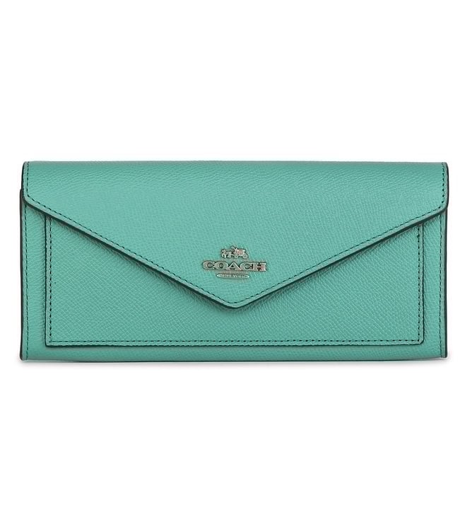 Buy Coach Soft Aqua Leather Wallet for Women Online Tata CLiQ Luxury