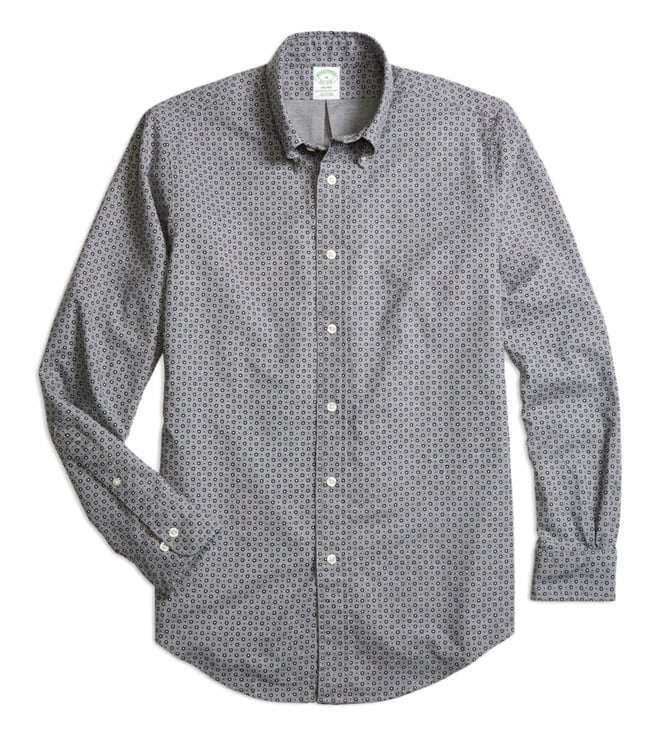Buy Brooks Brothers Mil Grey Foulard Milano Fit Print Sport Shirt for Men Online @ Tata CLiQ Luxury Buy Brooks Brothers Mil Grey Foulard Milano Fit Print Sport Shirt for Men Online @ Tata CLiQ Luxury