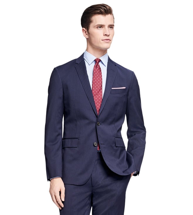 Brooks Brothers Red Fleece ジャケット ネイビー Buy Brooks Brothers Red Fleece Navy Pinstriped Wool Suit Jacket