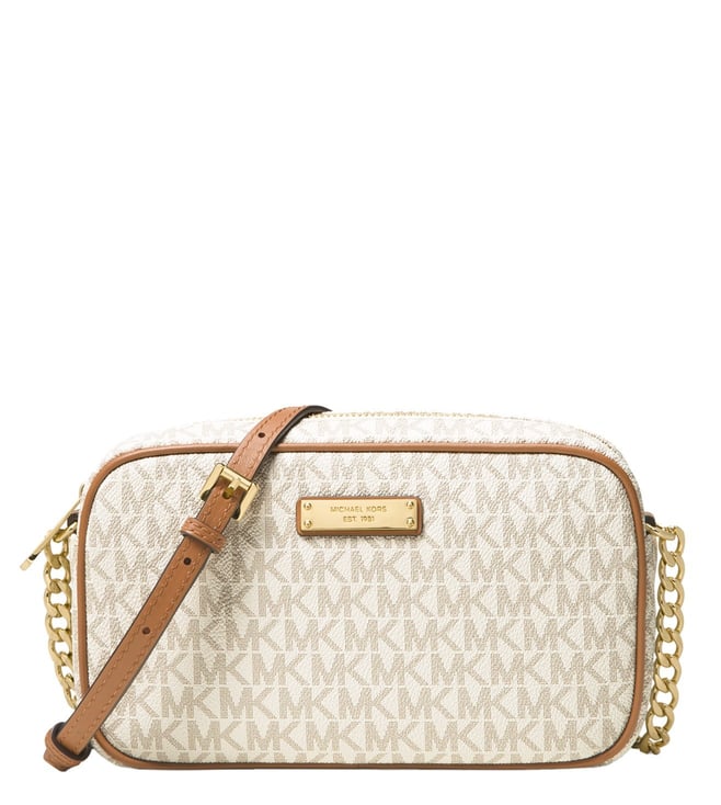 Buy MICHAEL Michael Kors Vanilla Jet Set Medium Pouch for Women Online @  Tata CLiQ Luxury