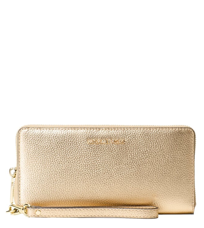 gold michael kors wristlet