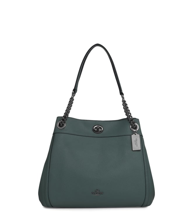 turnlock edie shoulder bag in pebble leather