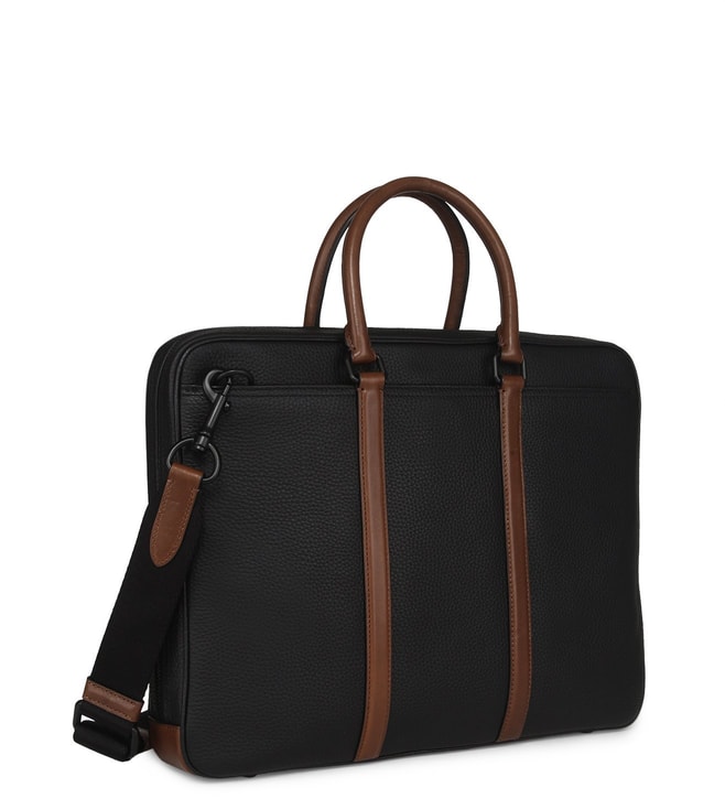 Buy Coach Metropolitan Slim Brief Black Dark Saddle Laptop Bag for Men Online @ Tata CLiQ Luxury