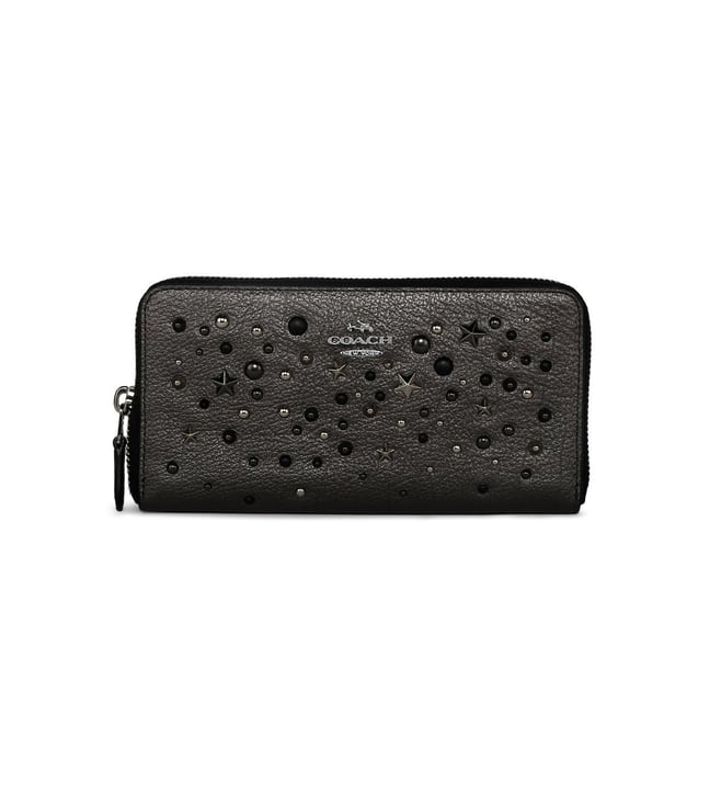 coach accordion zip wallet with rivets