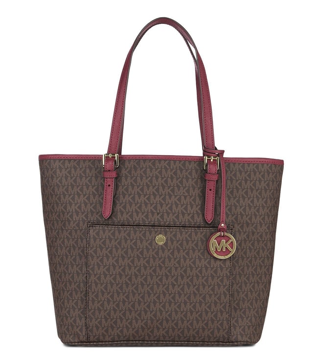 michael kors jet set travel large logo tote