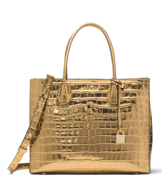 michael kors gold tote bag