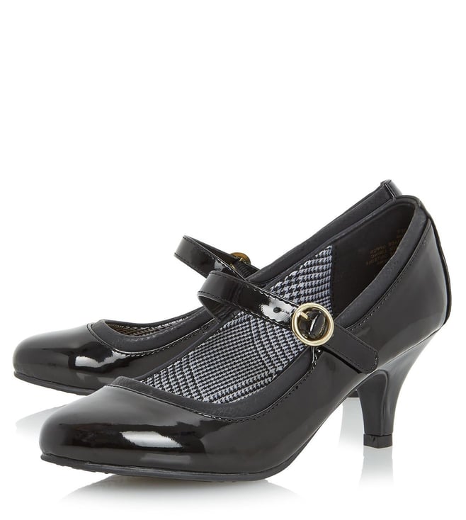 QUAD Black Patent Strappy Platform Mary Janes | Women's Heels – Steve Madden
