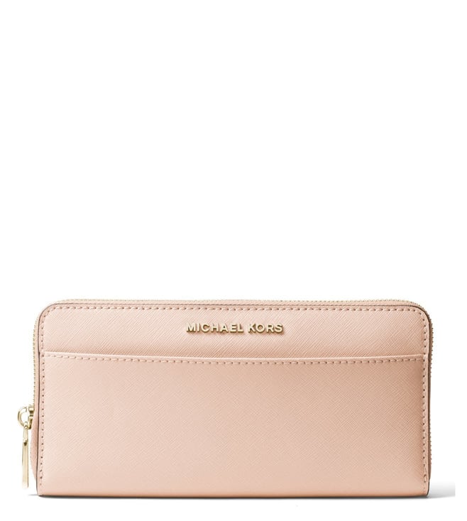 Buy MICHAEL Michael Kors Soft Pink Jet Set Leather Small Wallet for Women  Online @ Tata CLiQ Luxury
