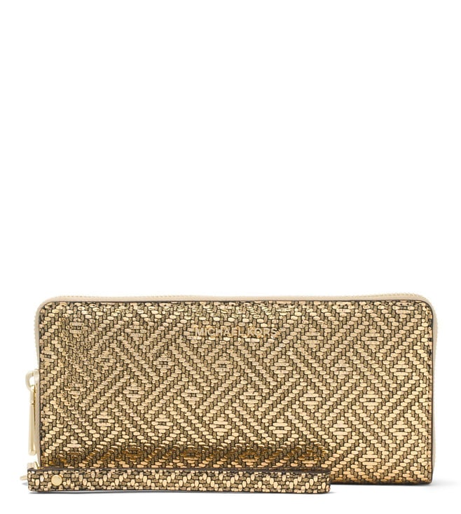 Buy MICHAEL Michael Kors Gold Travel Continental Small Wristlet for Women  Online @ Tata CLiQ Luxury