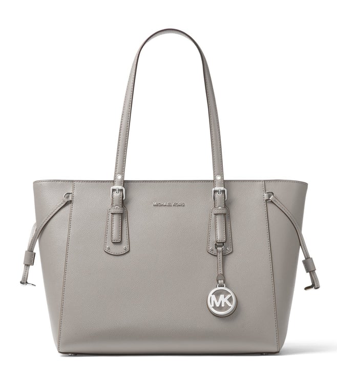 Michael Kors Pearl Grey Large Voyager Tote Bag