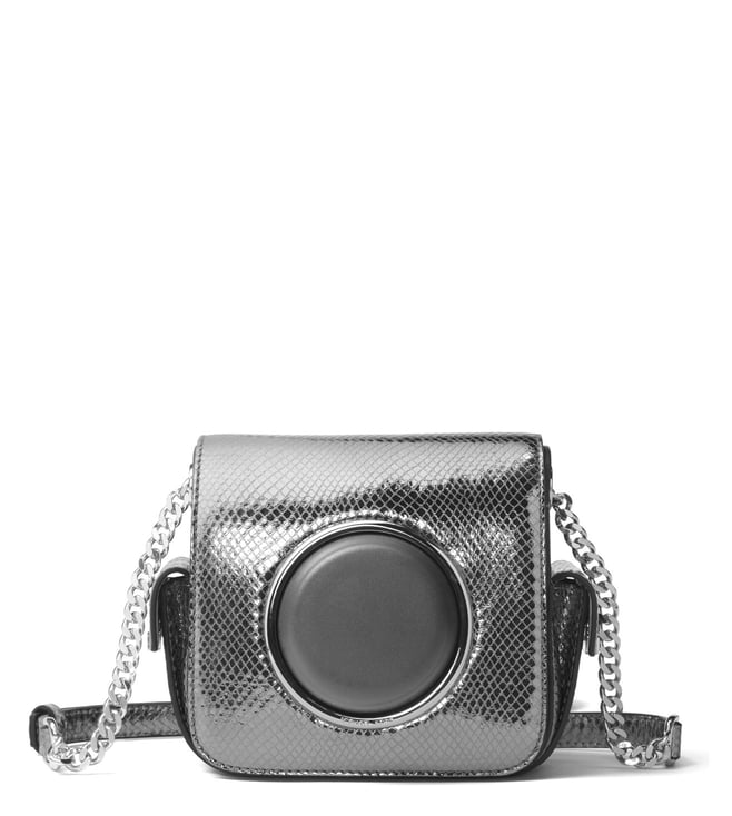 Buy MICHAEL Michael Kors Pewter Scout Metallic Camera Bag for Women Online Tata CLiQ Luxury