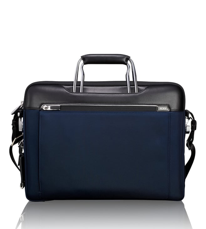 Buy Tumi Navy Arrive Hamilton Slim Laptop Brief for Men Online