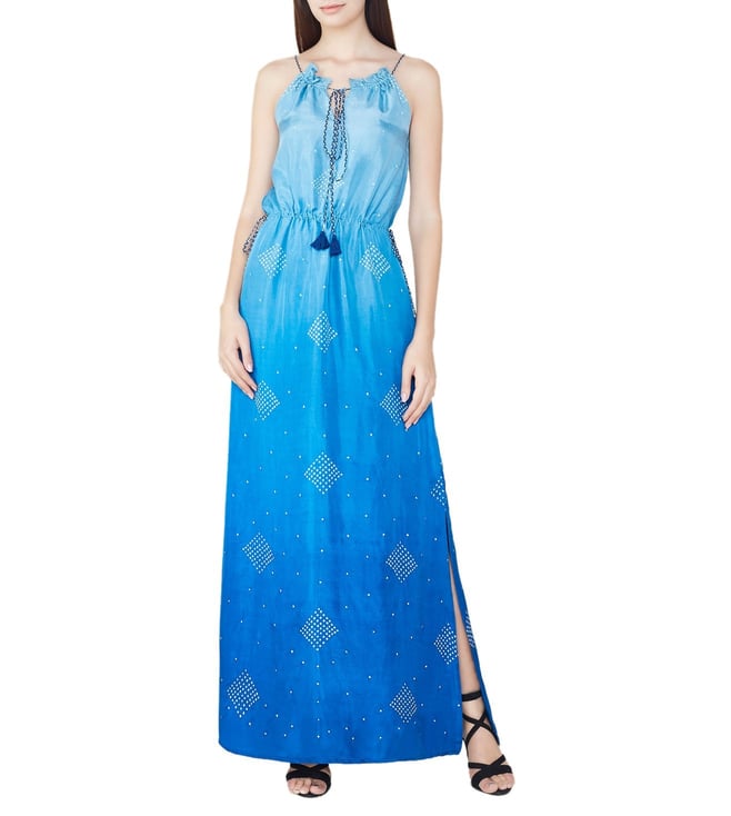 bandhani maxi dress