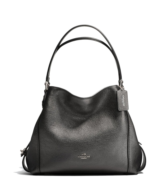 Buy Coach Silver Metallic Graphite Edie 31 Shoulder Bag for Women ...