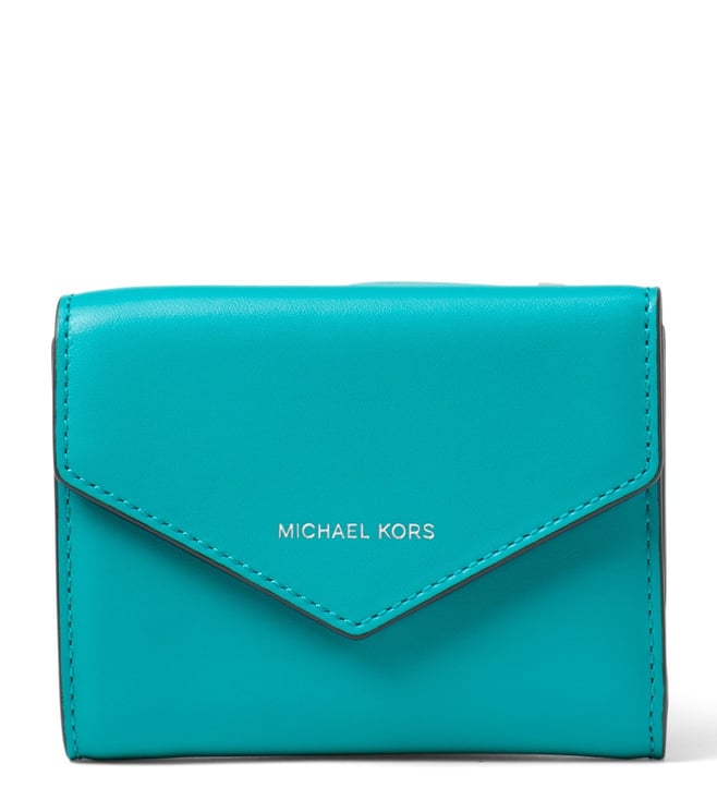 Luxe teal michael kors wallet discount