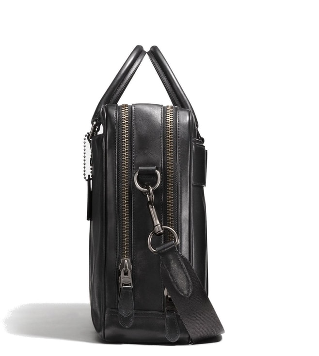 Buy Coach Black Metropolitan Double Zip Leather Laptop Bag for Men Online @ Tata CLiQ Luxury