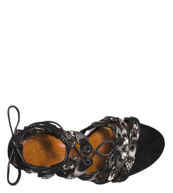 coach lace up sandals