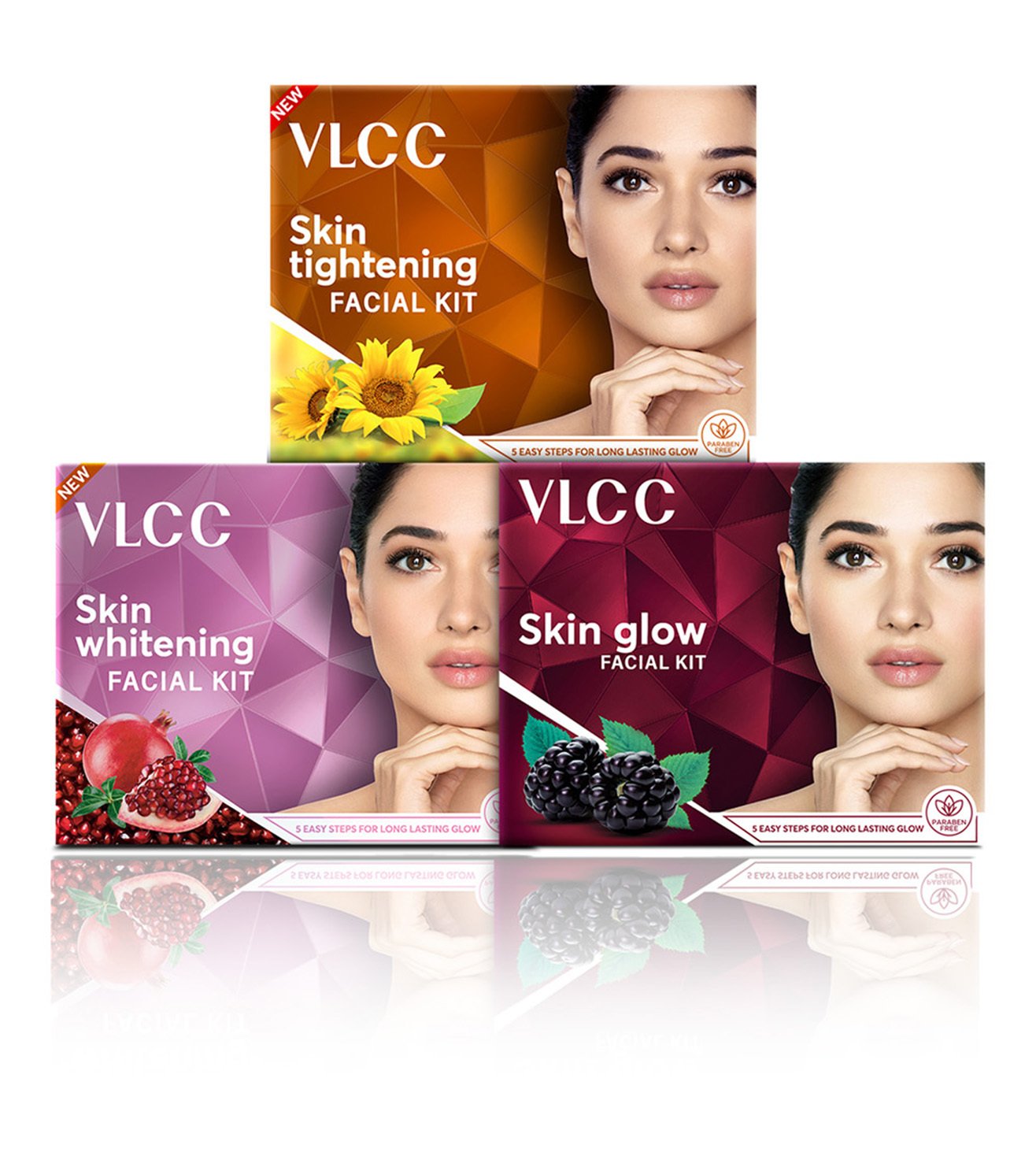 Buy VLCC Skin Whitening Skin Tightening Skin Glow Mini Facial Kit Pack of 3 Online On Tata CLiQ Palette