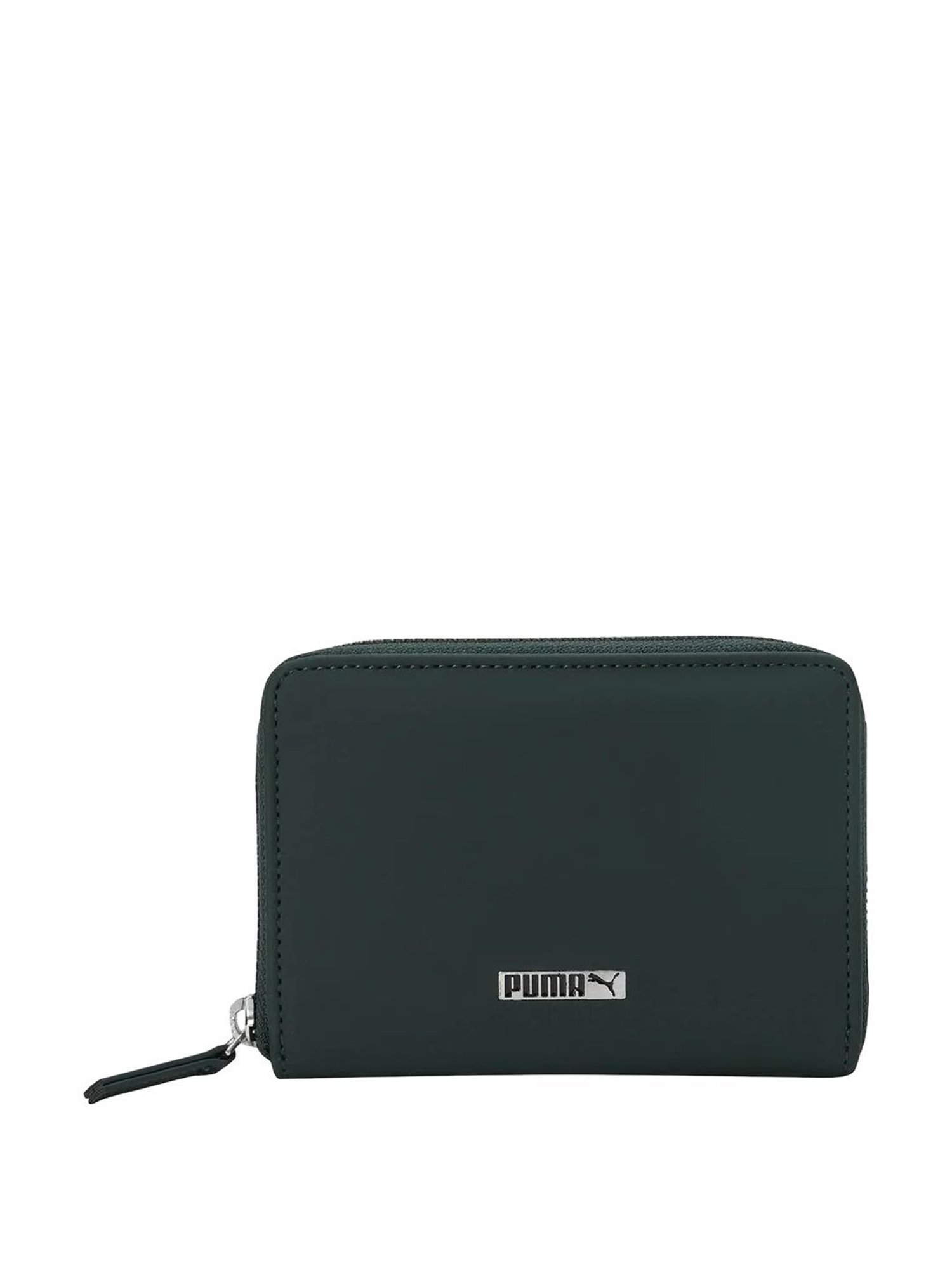 Puma Varsity Green Logo Zip Around Wallet For Women