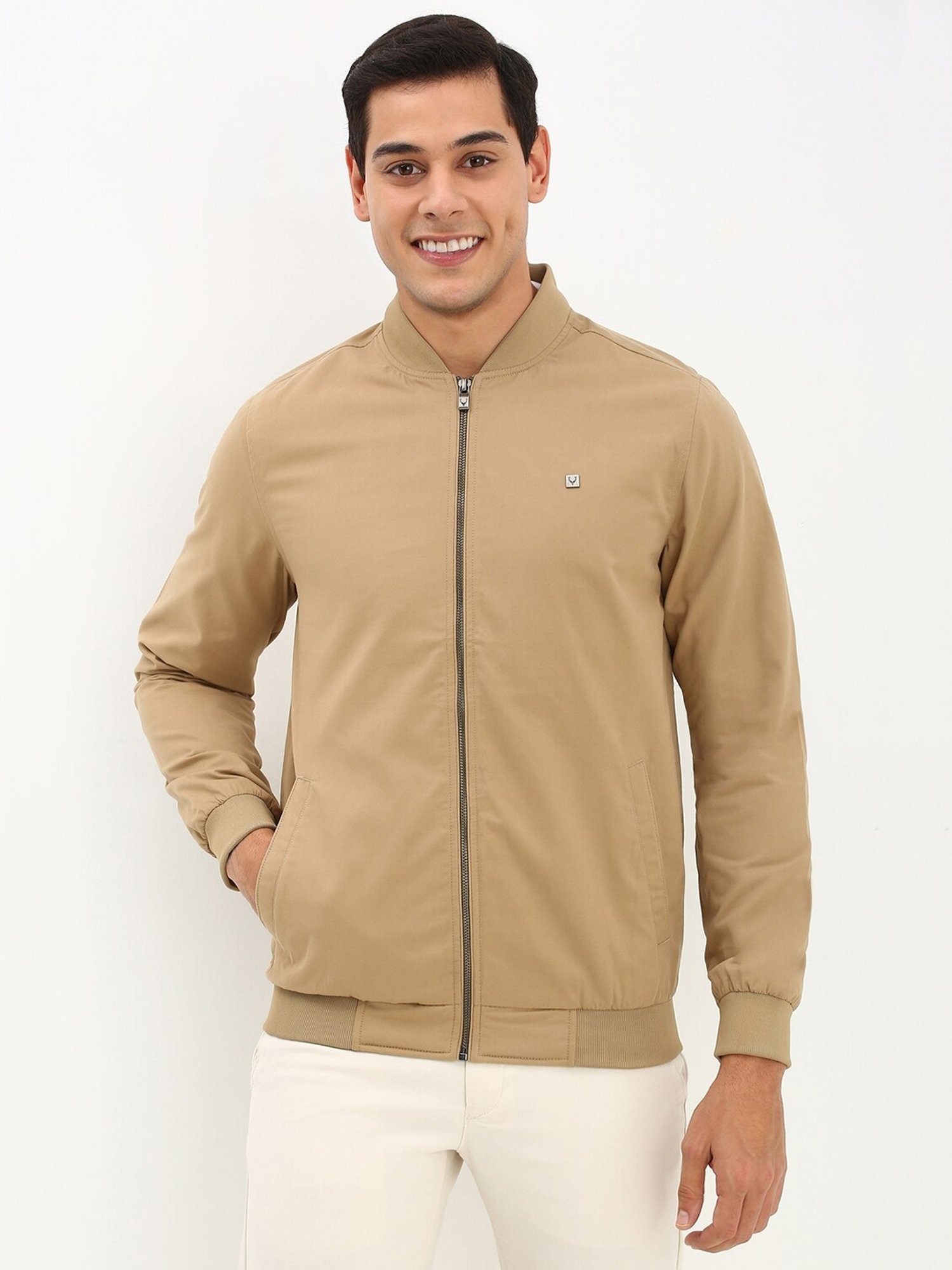 Buy Allen Solly Beige Polyester Casual Jacket (Casual) for Mens  