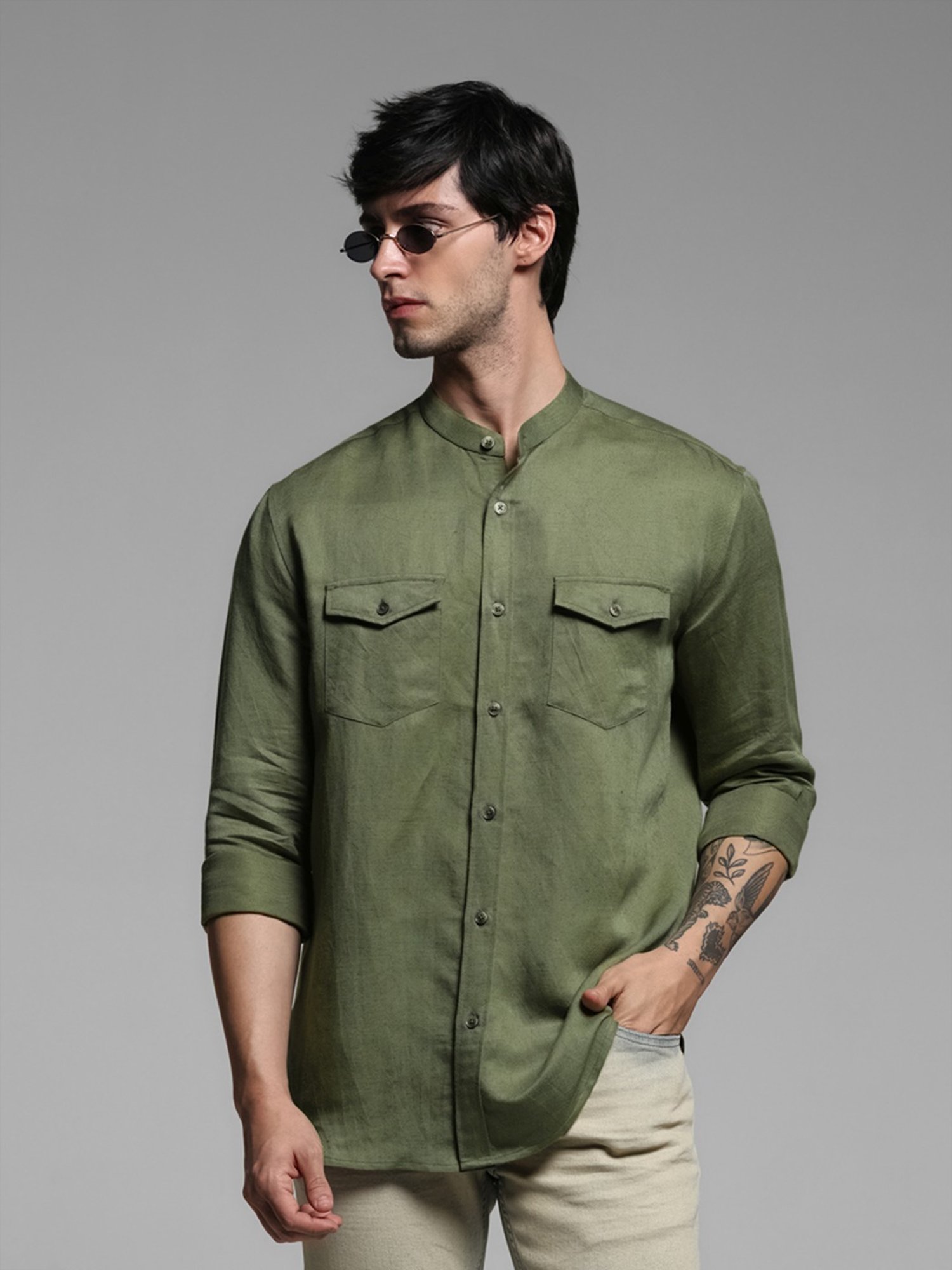 【美品】A.P.C John Checked Shirt Green Jack & Jones check shirt in green | ASOS
