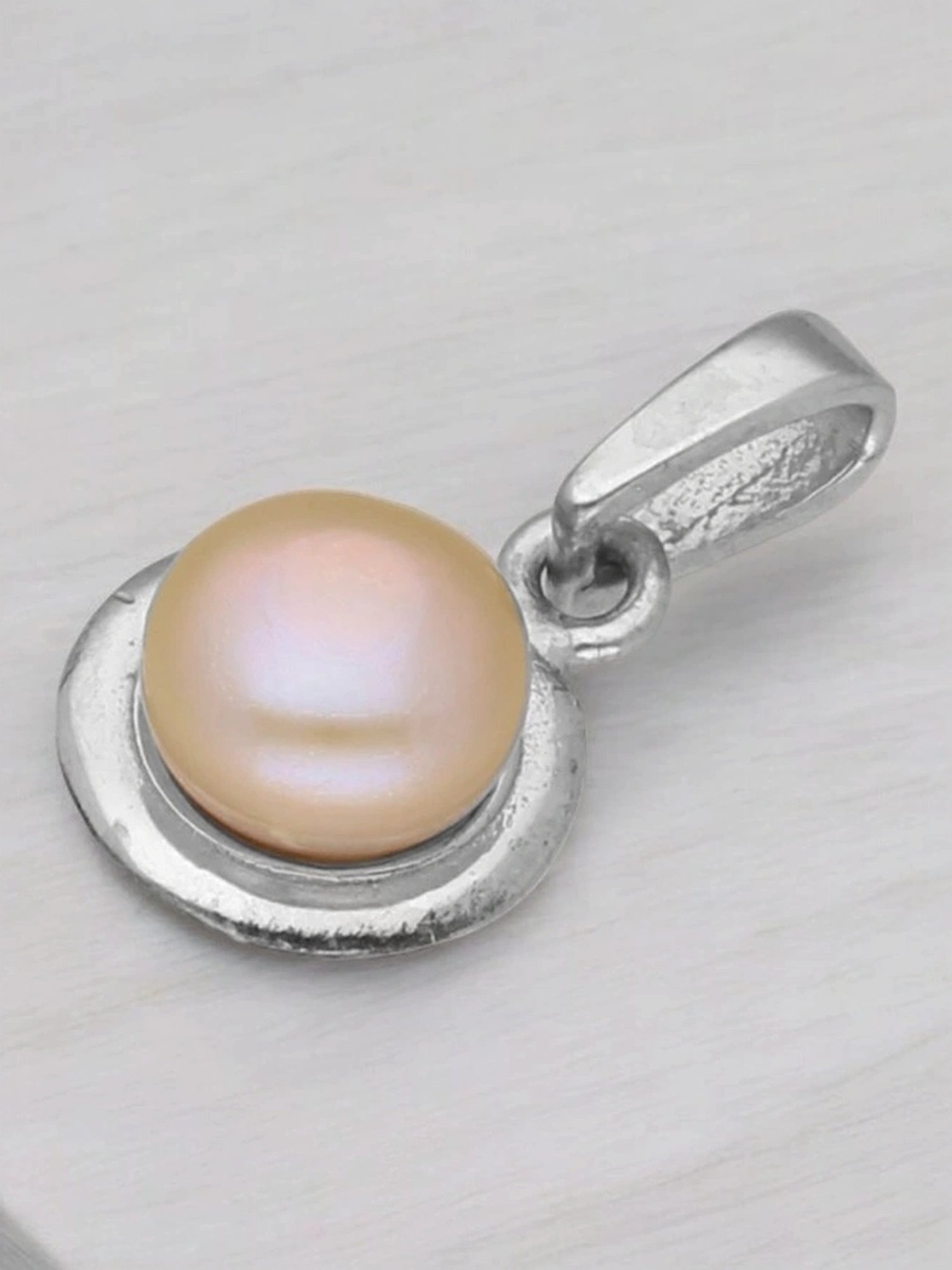 Buy Sri Jagdamba Pearls 925 Silver Jagvi Simple Pearl Pendant