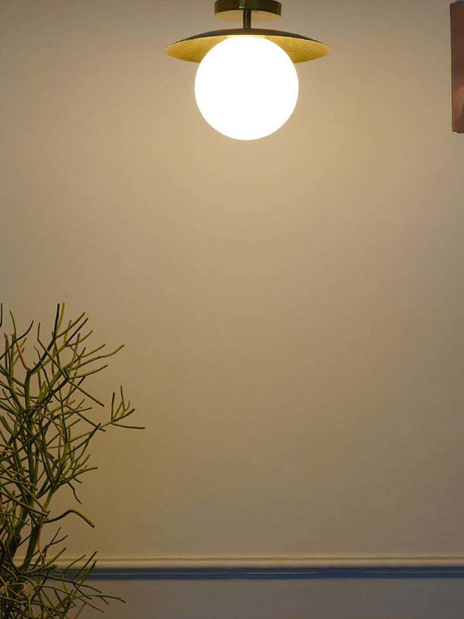 Buy Kapoor Lamp Shades Mild Steel Tricia Flush Ceiling Light at
