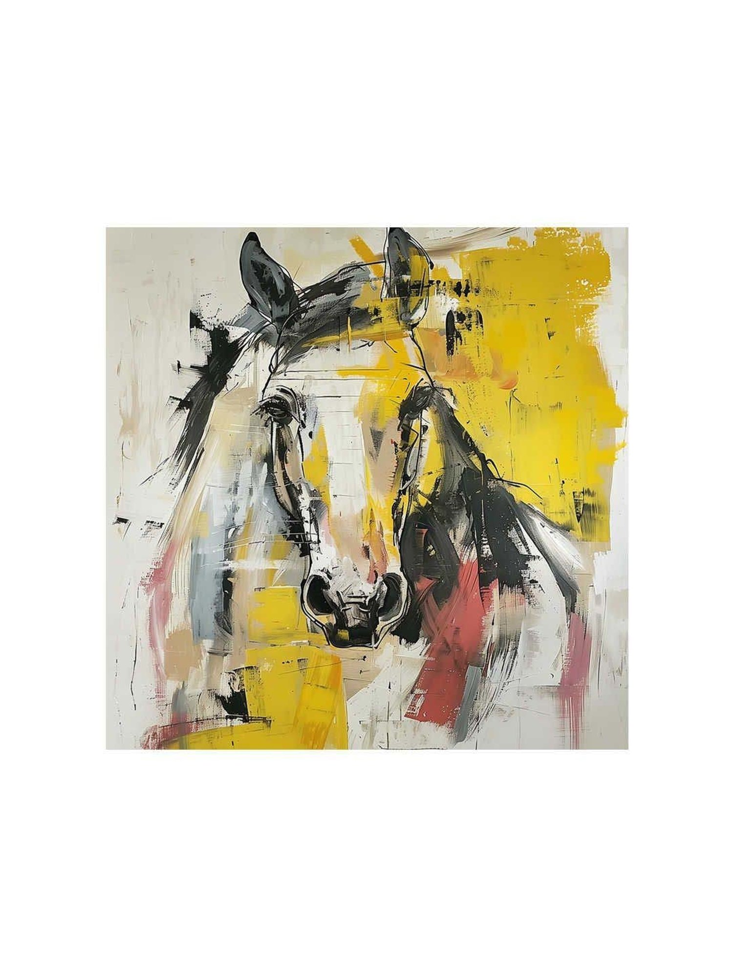Buy 999Store Multicolor Canvas Abstract Horse Wrapped